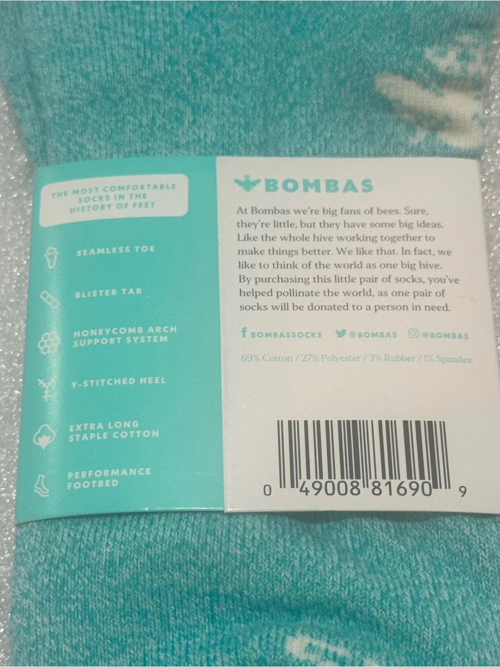 Bombas Large Mint Green Low Cut Ankle Unisex Socks lot of 3